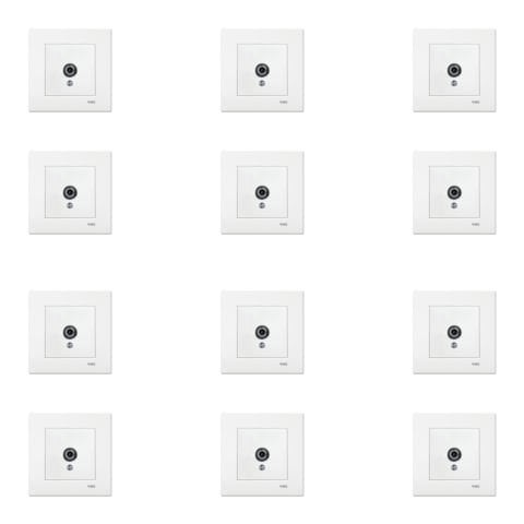 Viko Karre Beyaz Uydu Prizi F Konnektörlü Sonlu Çerçeve Dahil 12 Adet 90967009