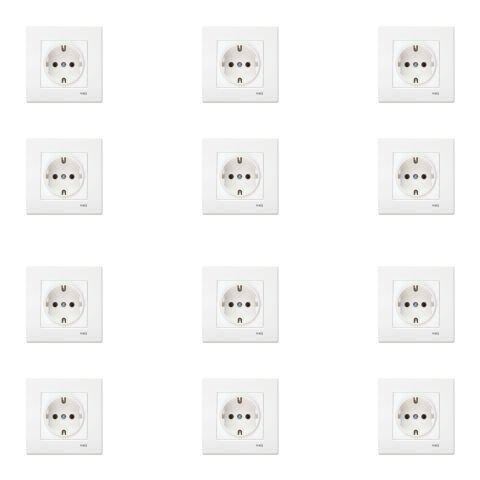 Viko Karre Beyaz Topraklı Priz Çerçeve Dahil 12 Adet 90967008