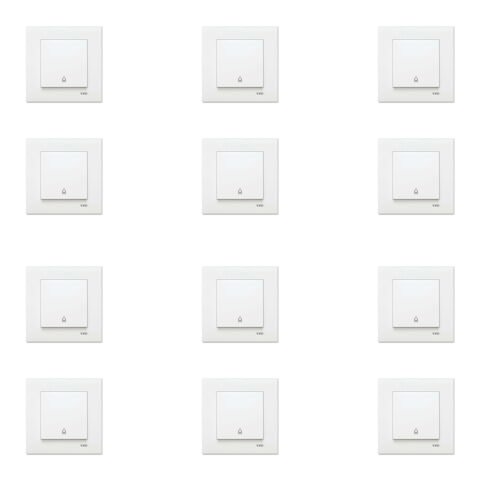 Viko Karre Beyaz Zil Anahtarı Çerçeve Dahil 12 Adet 90967006