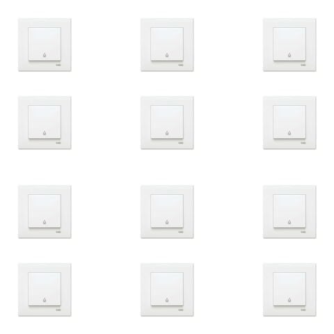 Viko Karre Beyaz Zil Anahtarı Çerçeve Dahil 12 Adet 90967006