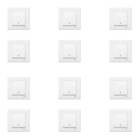 Viko Karre Beyaz Zil Anahtarı Çerçeve Dahil 12 Adet 90967006