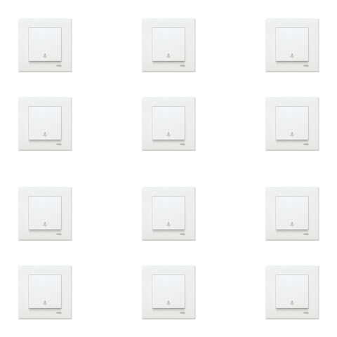 Viko Karre Beyaz Light Anahtarı Çerçeve Dahil 12 Adet 90967003