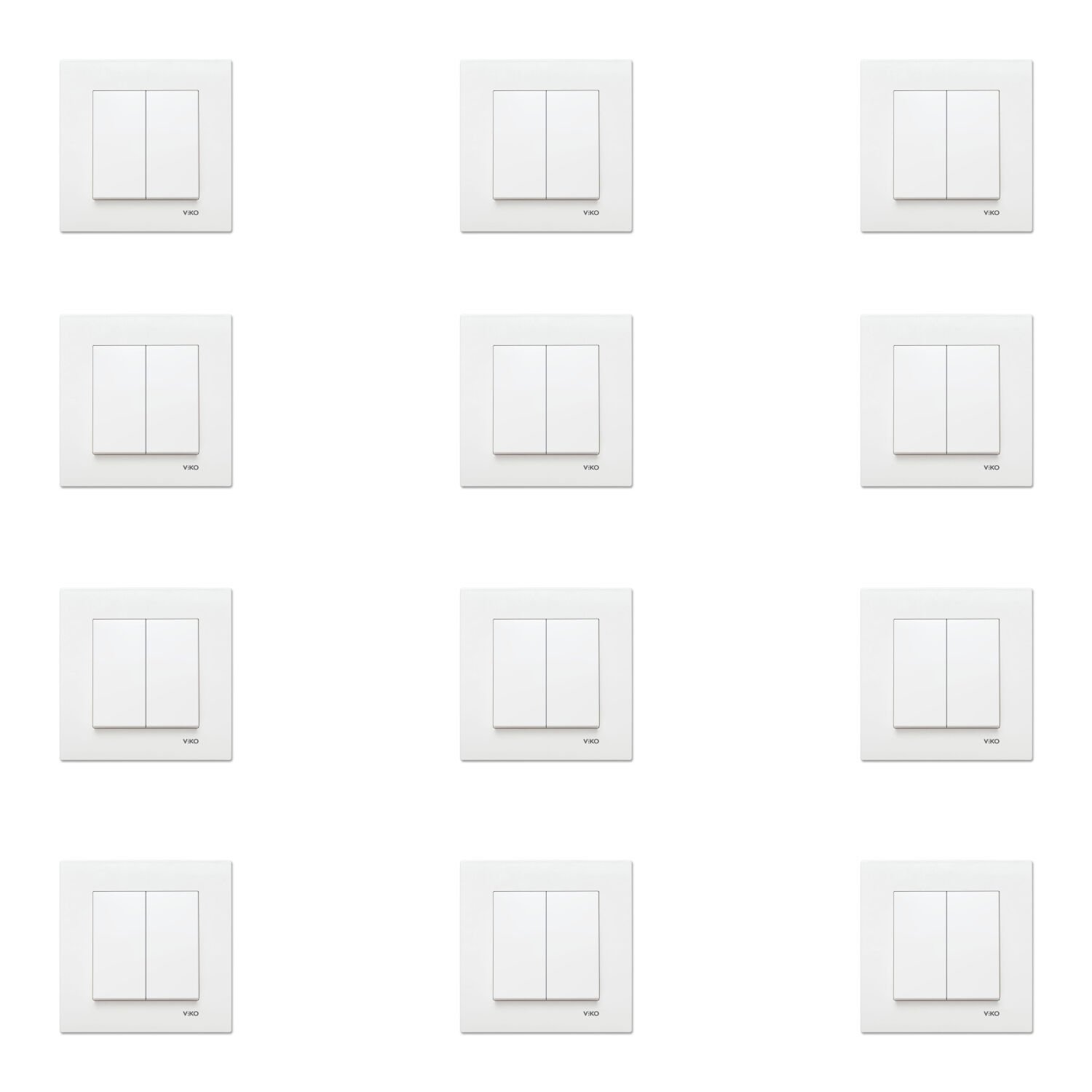 Viko Karre Beyaz Komütatör Çerçeve Dahil 12 Adet 90967002