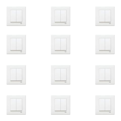 Viko Karre Beyaz Komütatör Çerçeve Dahil 12 Adet 90967002