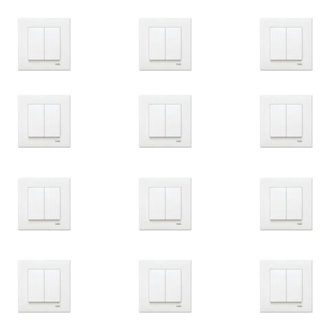 Viko Karre Beyaz Komütatör Çerçeve Dahil 12 Adet 90967002