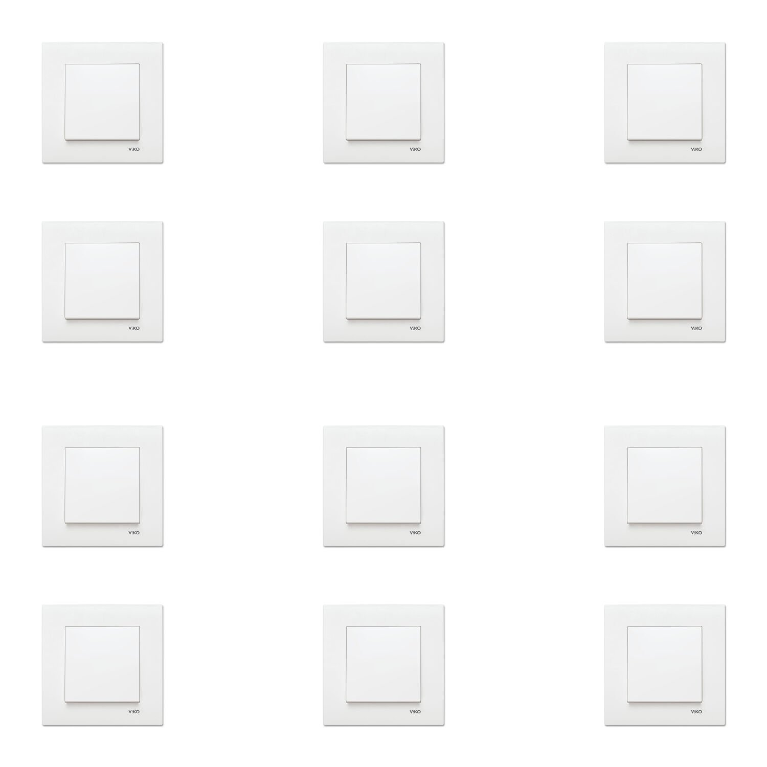Viko Karre Beyaz Anahtar Çerçeve Dahil 12 Adet 90967001