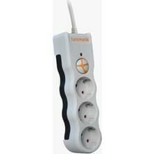 TUNCMATİK POWER 3-SURGE PROTEC.PLUG-1050 JOULWHITE  (3lü 1.5 MT. KABLOLU BEYAZ)