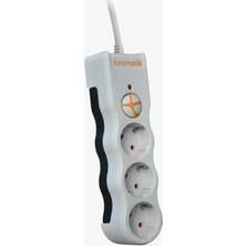 TUNCMATİK POWER 3-SURGE PROTEC.PLUG-1050 JOULWHITE  (3lü 1.5 MT. KABLOLU BEYAZ)