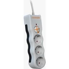 TUNCMATİK POWER 3-SURGE PROTEC.PLUG-1050 JOULWHITE  (3lü 1.5 MT. KABLOLU BEYAZ)