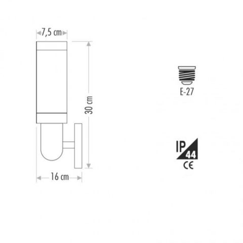 ROMA BAHÇE ARMATÜRÜ 30CM E27
