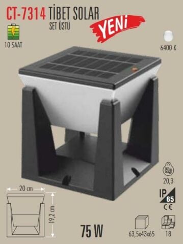 Cata Ct-7314 Tibet Solar Set Üstü 75W