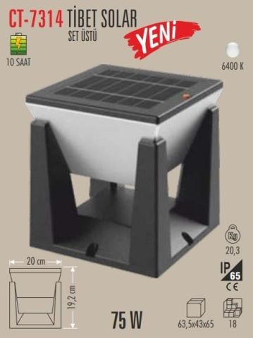 Cata Ct-7314 Tibet Solar Set Üstü 75W