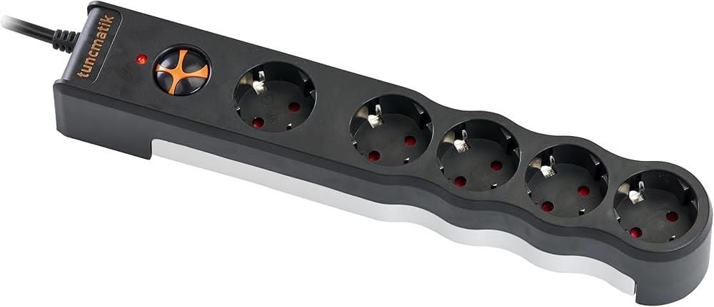 TUNCMATİK POWER 5-SURGE PROTEC.PLUG-1050 JOULBLACK