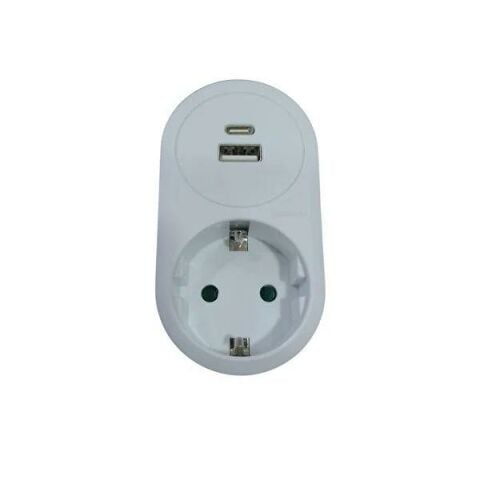 1 Lİ USB-A USB-C 5V 3.4A 16A 250V ADAPTÖR