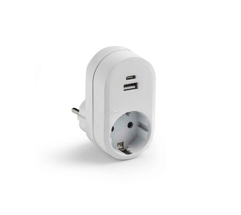 1 Lİ USB-A USB-C 5V 3.4A 16A 250V ADAPTÖR