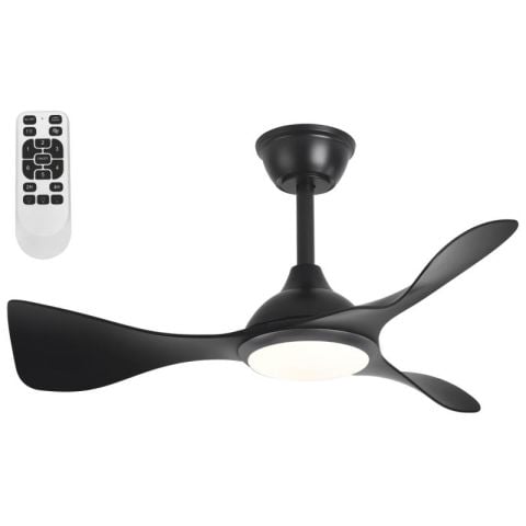 ZÜRİH LEDLİ TAVAN VANTİLATÖRÜ SİYAH (KUMANDALI)