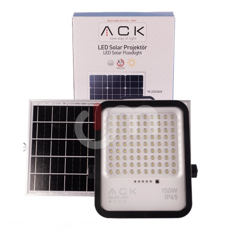 150W LENSLİ SOLAR LED PROJEKTÖR 6500K