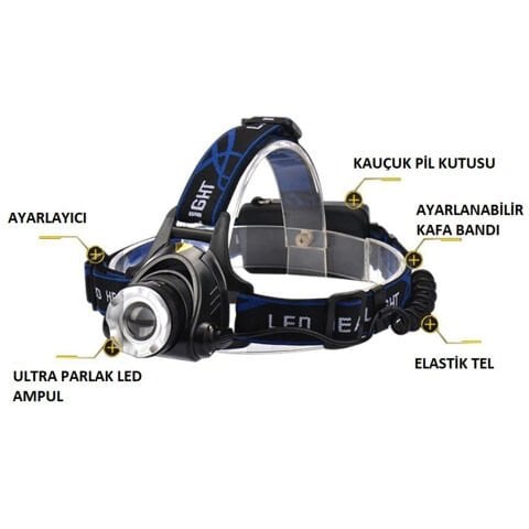 POYRAZ LED KAFA FENERİ ŞARJ EDİLEBİLİR
