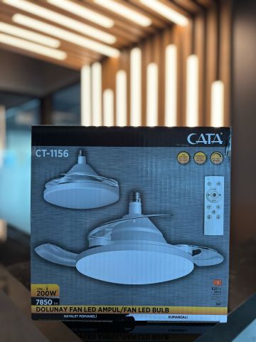 Cata Dolunay 3 Renk Yanma Modlu Kumandalı Dimlenebilir Fan Led Ampul Aydınlatma CT-1156