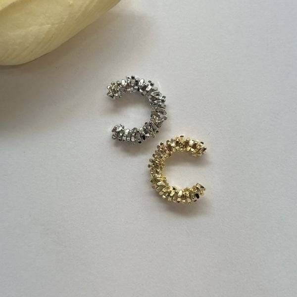 Konfeti Kıkırdak Küpe Gold-Silver