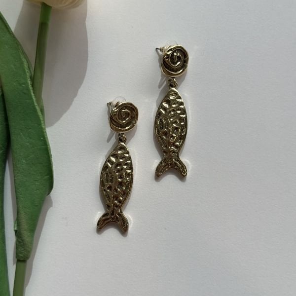 Ezme Plaka Eskitme Model Balık Küpe
