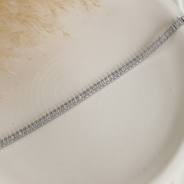 Küçük Baget Taşlı Su Yolu Kolye (45 CM )