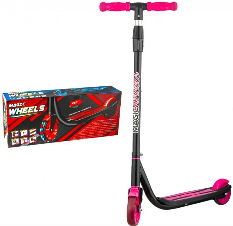 BEREN-IŞIKLI 2 TEKER SCOOTER PEMBE (8)