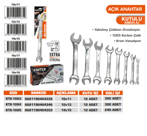 KNITEX-AÇIK AĞIZ ANAHTAR KALİTELİ 14*15 KTX-1085