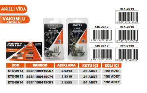 KNITEX-AKILLI VİDA 3,9*25 KTX-2614