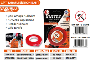 KNITEX-ÇİFT TARAFLI BANT ŞEFFAF KTX-891