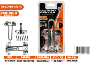 KNITEX-ÇELİK KAPI EMNİYET KİLİDİ VKM KTX-2522