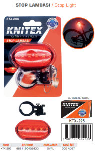 KNITEX-J21 ARKA STOP FENERİ OVAL J-RT08 KTX-295