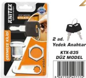 KNITEX-DOLAP KİLİDİ DÜZ VKM KTX-835