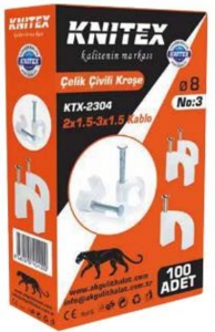 KNITEX-ÇİVİLİ KROŞE 100'LÜ NO:3 PK KTX-2304