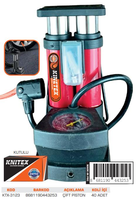 KNITEX-5-K AYAK POMPASI SAATLİ ÇİFT PİSTON