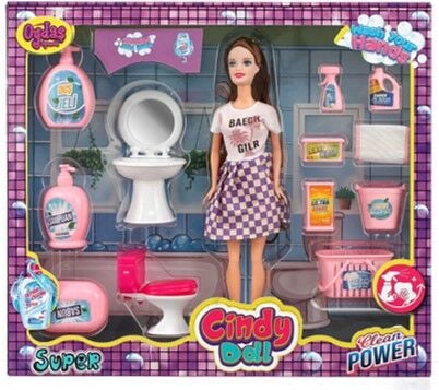 OYDAŞ-CINDY DOLL LAVABO VE TEMİZLİK SETLİ BEBEK*12