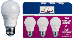 ELİTLED-3 LÜ 9W SET KUTU (80)
