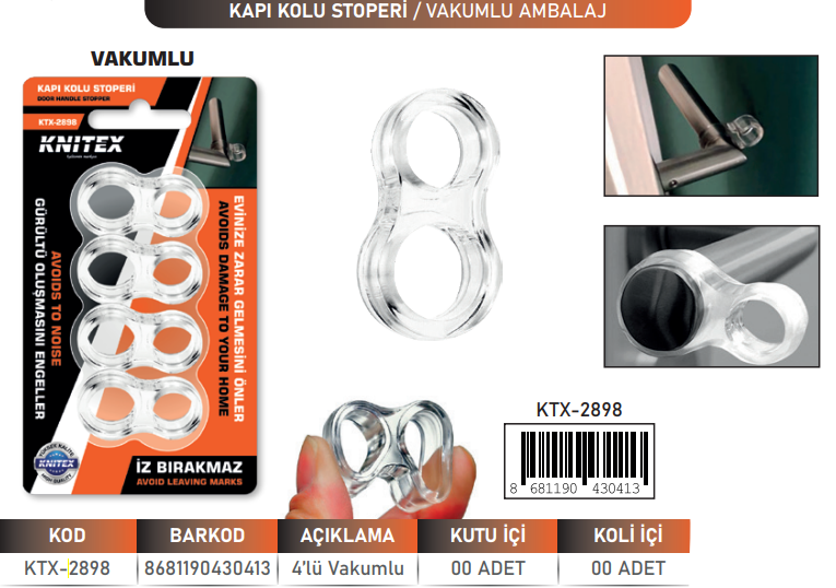 KNITEX-KNITEX 4 LÜ KAPI KOLU KORUMA TAMPONU VKM