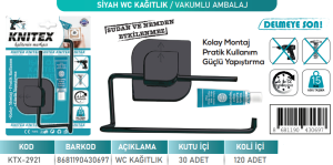 KNITEX-SİYAH WC KAĞITLIK VKM