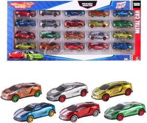 TOYSAN-20'Lİ SPEED RACER METAL ARABA