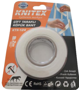 KNITEX-2 MT ÇİFT TARAFLI KÖPÜK BANT 1.8 CM KTX-124