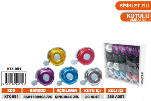 KNITEX-ÇINGIRAK BİSİKLET ZİLİ RENKLİ VKM KTX-951