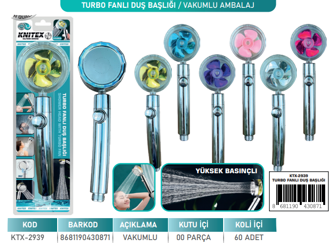 KNITEX-Z-7 FİSKİYELİ DUŞ BAŞLIĞI VKM