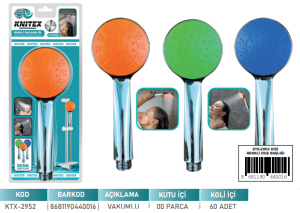 KNITEX-Z-8 DÜZ DUŞ BAŞLIĞI VKM