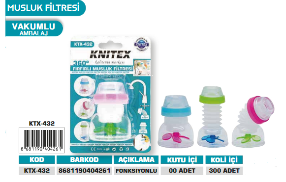 KNITEX- MUSLUK FİLİTRESİ PERVANELİ KTX-432
