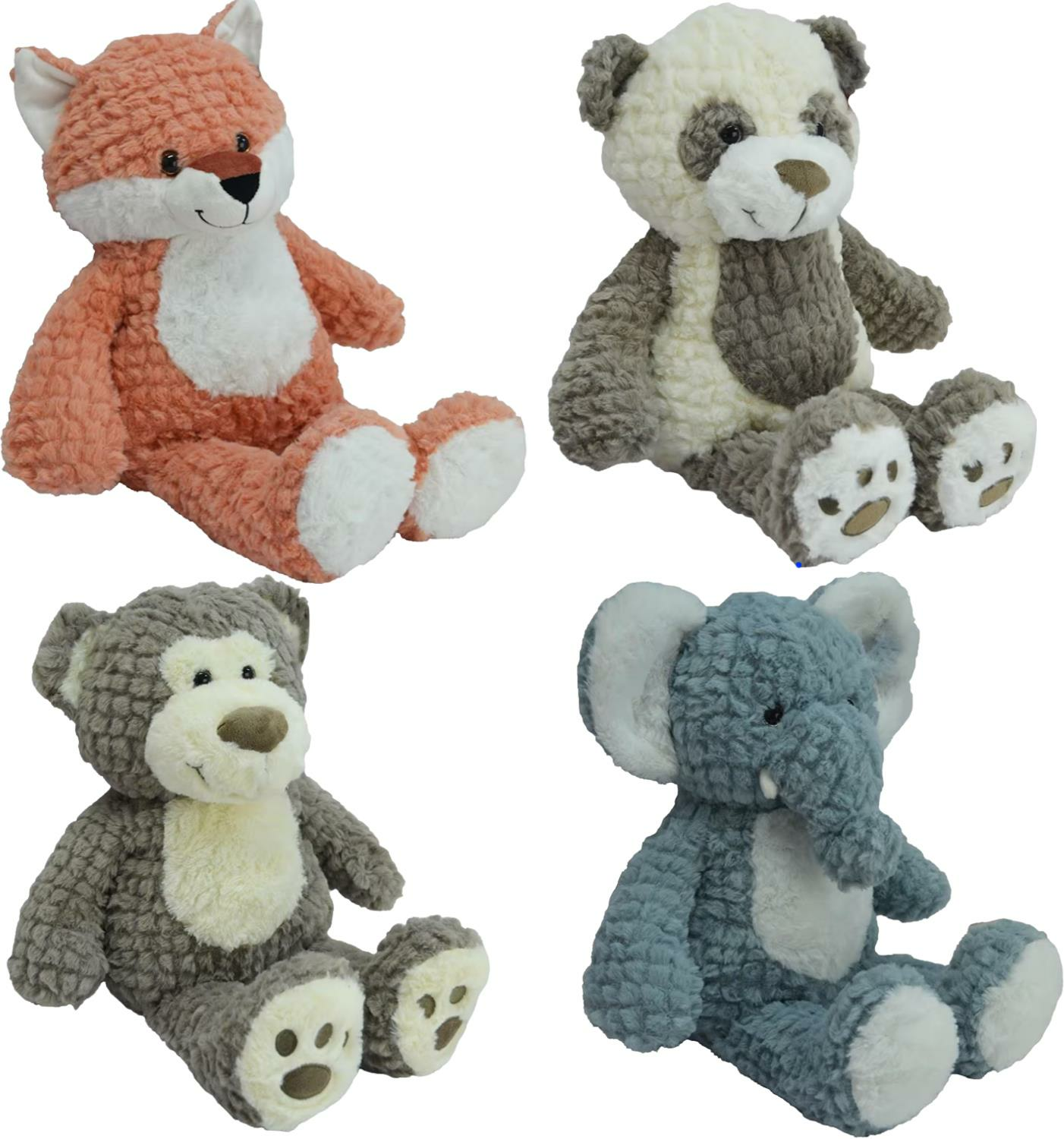 HALLEY-53 CM TİLKİ PANDA FİL AYI ASORTİ (TIRTIKLI KUMAŞ) (24)