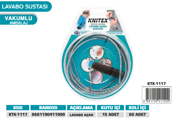 KNITEX-3 MT LAVABO AÇICI VKM KTX-1117