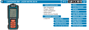CATPOWER-380-LAZER METRE,80 MT