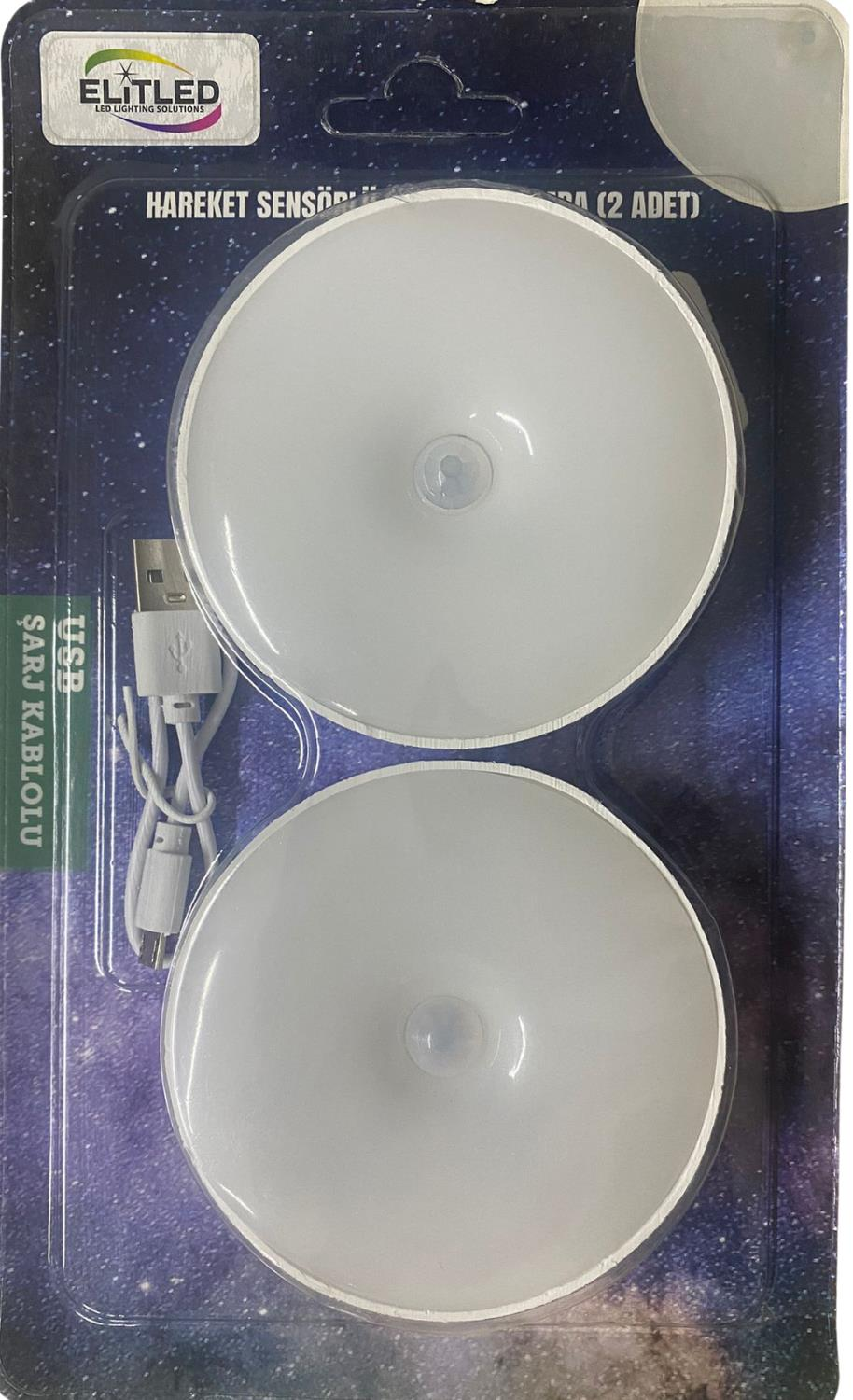 ELİT LED -2 Lİ SENSÖRLÜ PORTATİF LED BEYAZ (64)
