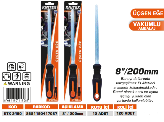 KNITEX- ÜÇGEN EĞE NO:8 KTX-2490